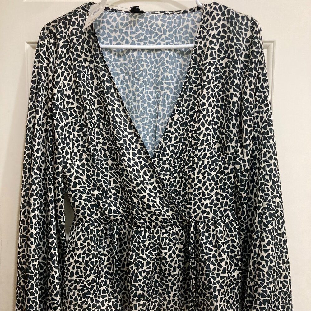 River Island Animal Print Flouncy Blouse